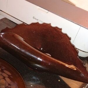 Brown Shell-Shaped Decorative Bowl